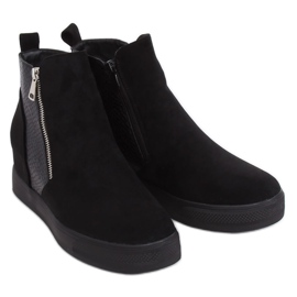 Botki na ukrytym koturnie czarne RQ235 Black