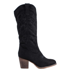 Abloom Kozaki Kowbojki czarne