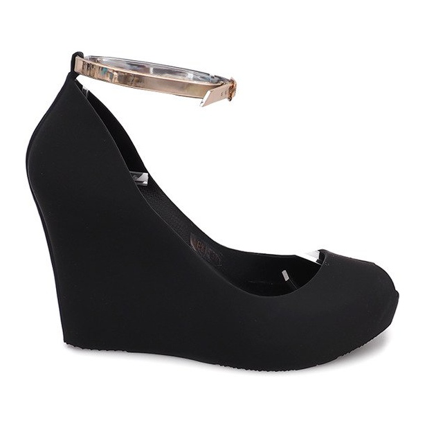 Meliski Na Koturnie Odkryte AE815 Czarny czarne