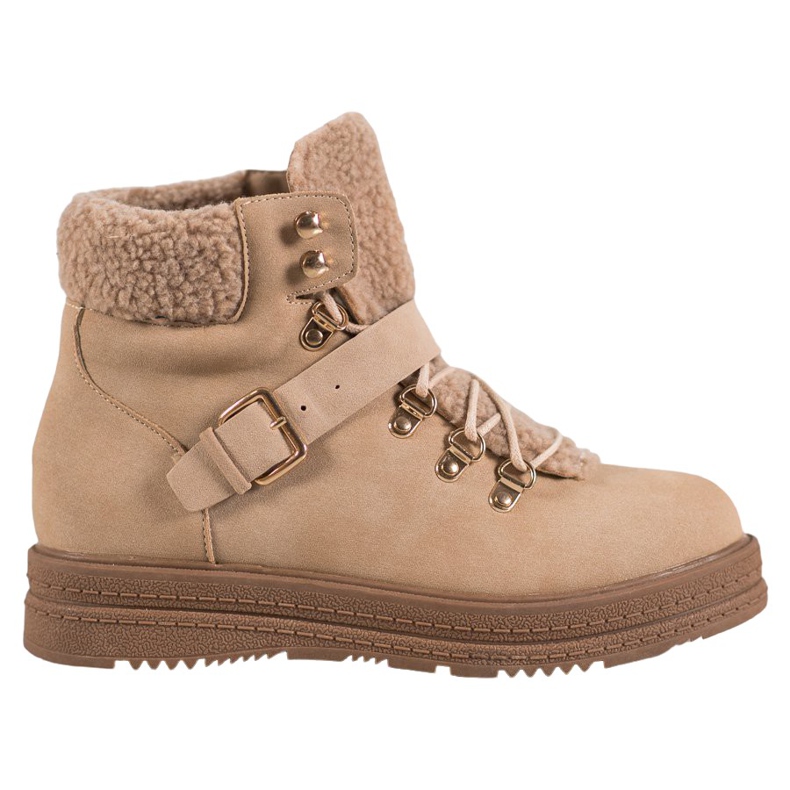 Stylowe Botki VICES brązowe