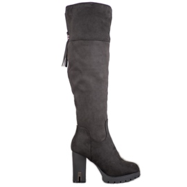 Evento Zamszowe Kozaki Na Platformie czarne