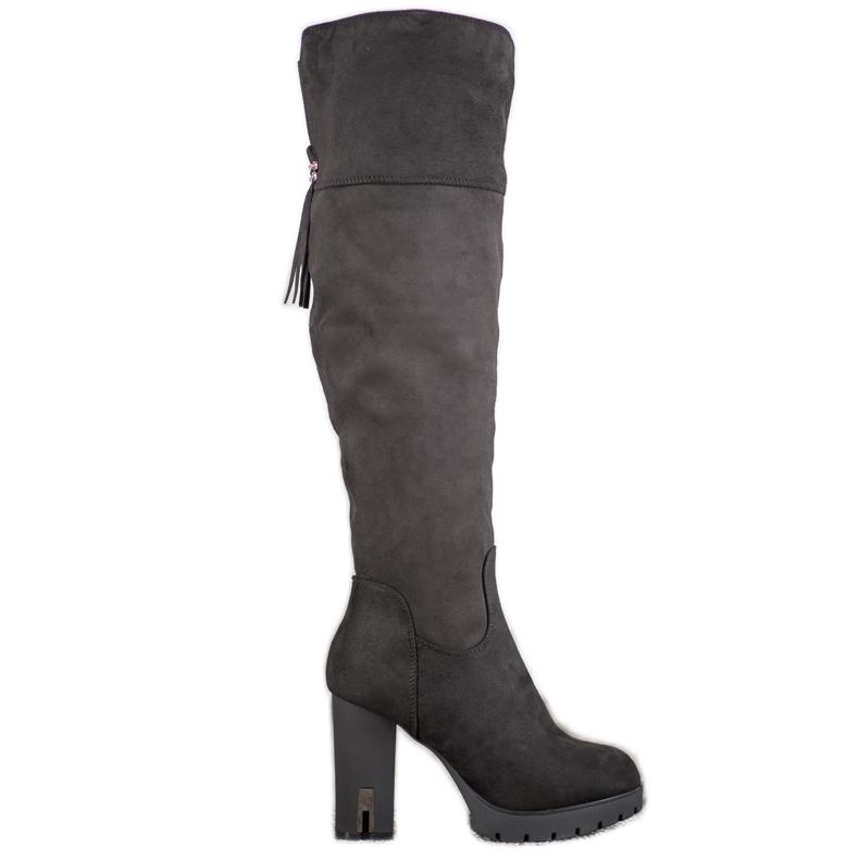 Evento Zamszowe Kozaki Na Platformie czarne