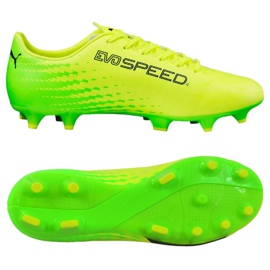 Buty piłkarskie Puma Evo Speed 17.4 Fg M 104017 01 wielokolorowe żółte