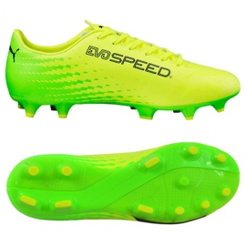 Buty piłkarskie Puma Evo Speed 17.4 Fg M 104017 01 żółte wielokolorowe