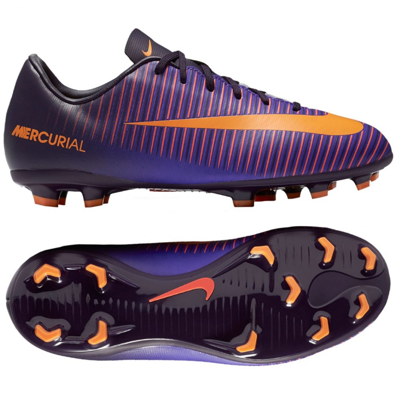 Buty piłkarskie Nike Mercurial Vapor Xi Fg Jr 831945-585 fioletowe fioletowe