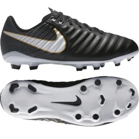 Buty piłkarskie Nike Tiempo Iv Fg Jr 897725-002 czarne czarne