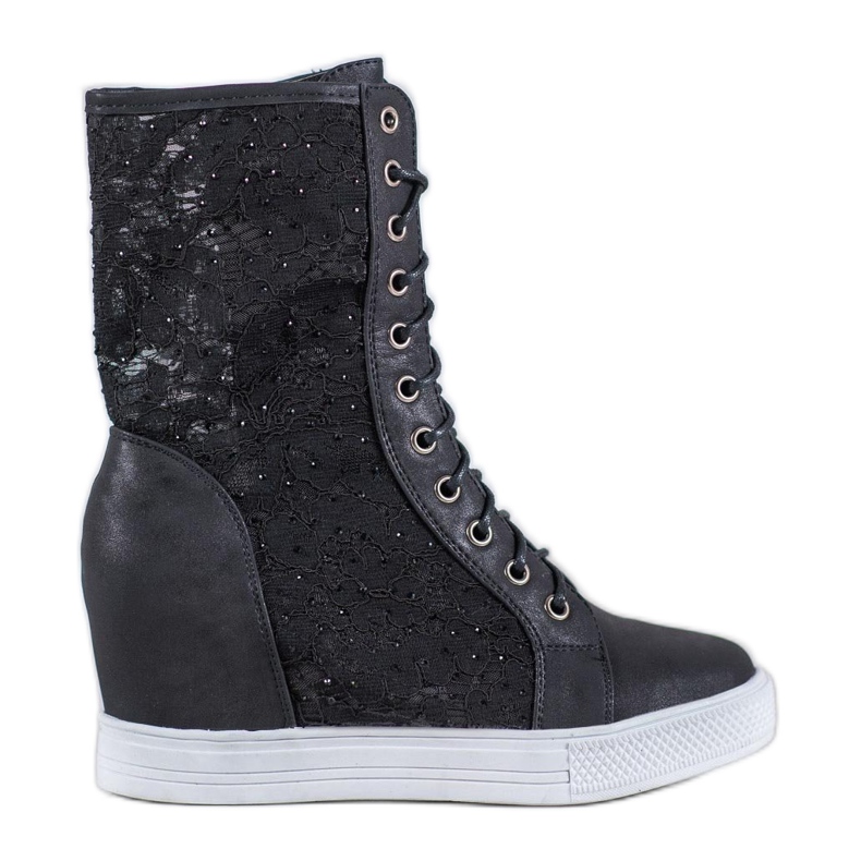 Seastar Ażurkowe Botki czarne