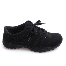 Trapery Trekkingowe Skóra Nat 6144 Czarny czarne