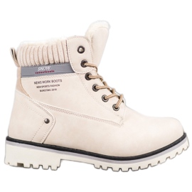 SHELOVET Traperki Z Suwakiem brązowe