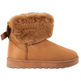 SHELOVET Mukluki Z Futerkiem brązowe