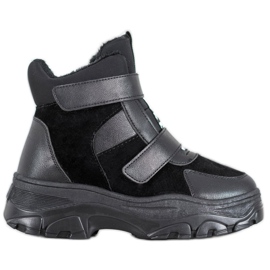 Bona Czarne Botki Fashion