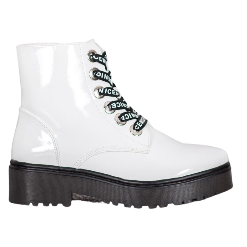 Sergio Leone Białe Buty Na Platformie