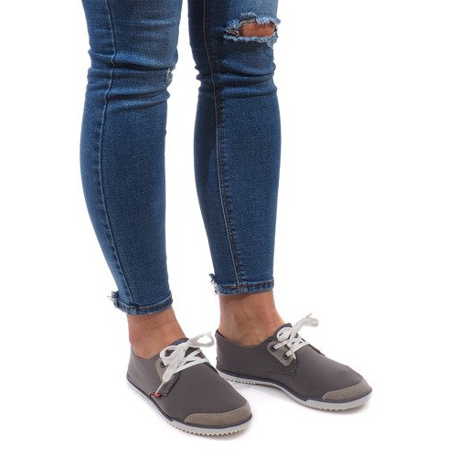 Sznurowane Tenisówki Lycra CC8518 Szary szare