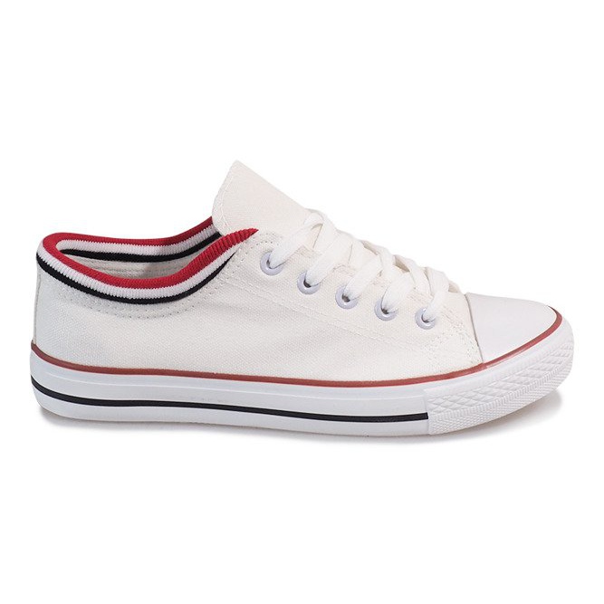 Kremowe trampki B82-4 wielokolorowe