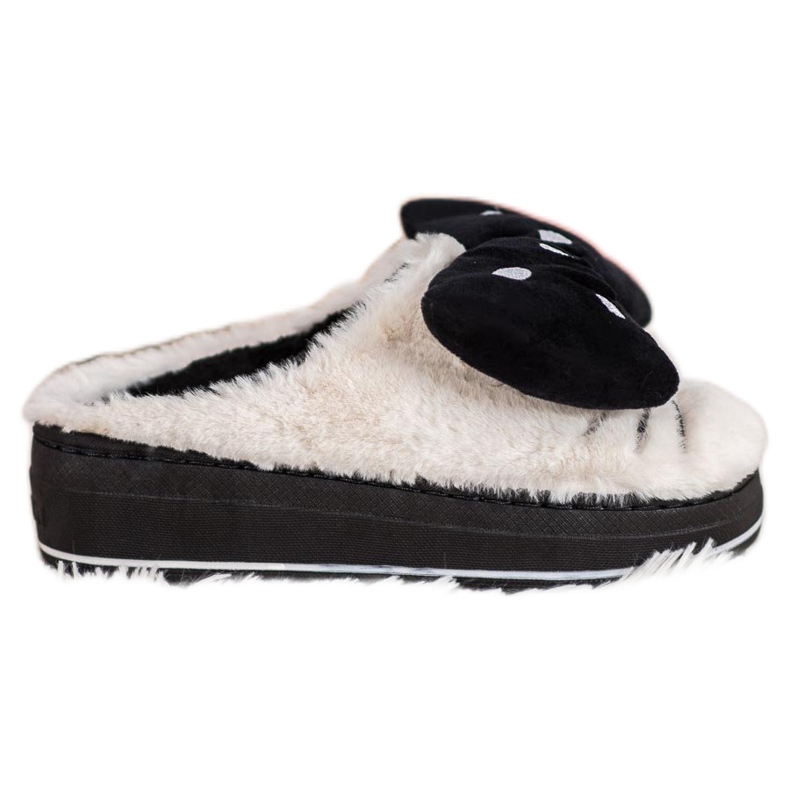 Seastar Kapcie Na Platformie białe czarne