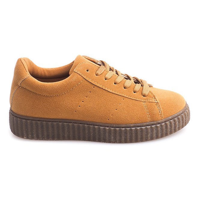 Botki Creepers Na Platformie T5020 Camel brązowe