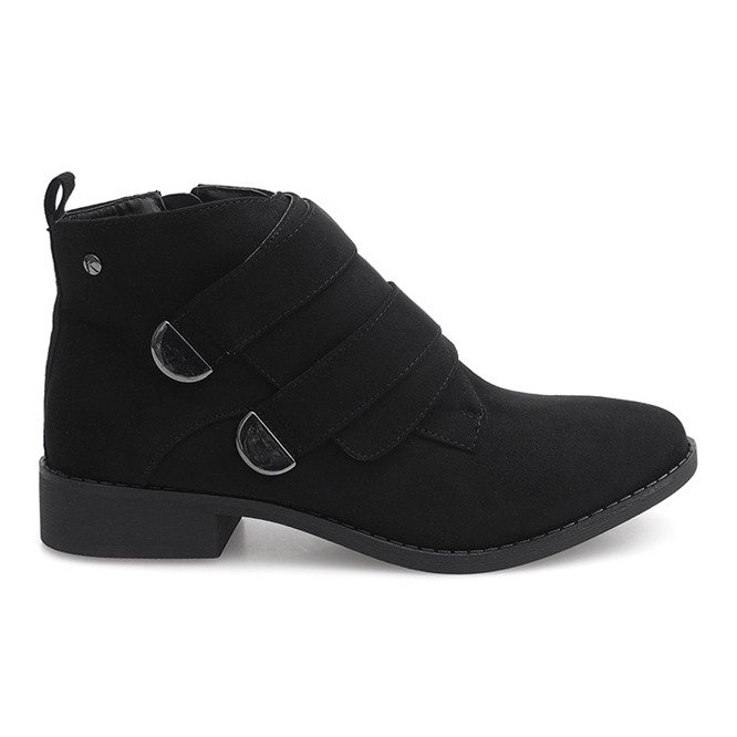 Eleganckie Botki B7330 Czarny czarne