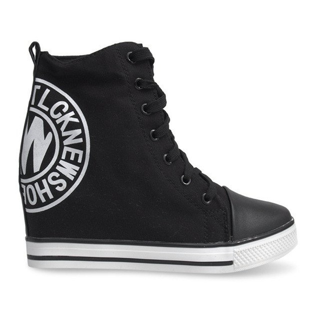 Modne Sneakersy Tlck Czarny czarne