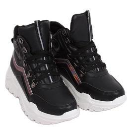 Buty sportowe za kostkę czarne RB-3348 Black