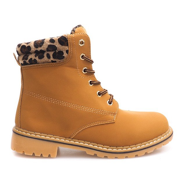 Jesienne Timberki Trapery 1-16 YELL/LEO brązowe żółte