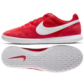 Buty halowe Nike Premier Sala Ic M AV3153-611 czerwone pomarańcze i czerwienie