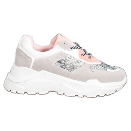 SHELOVET Sneakersy Z Motywem Zwierzęcym wielokolorowe