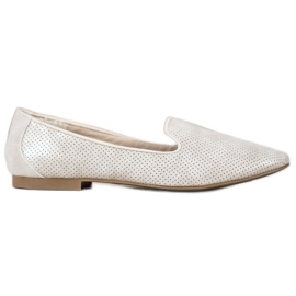 Goodin Skórzane Lordsy beżowy