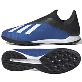Buty piłkarskie adidas X 19.3 Ll Tf M EG7176 niebieskie niebieskie