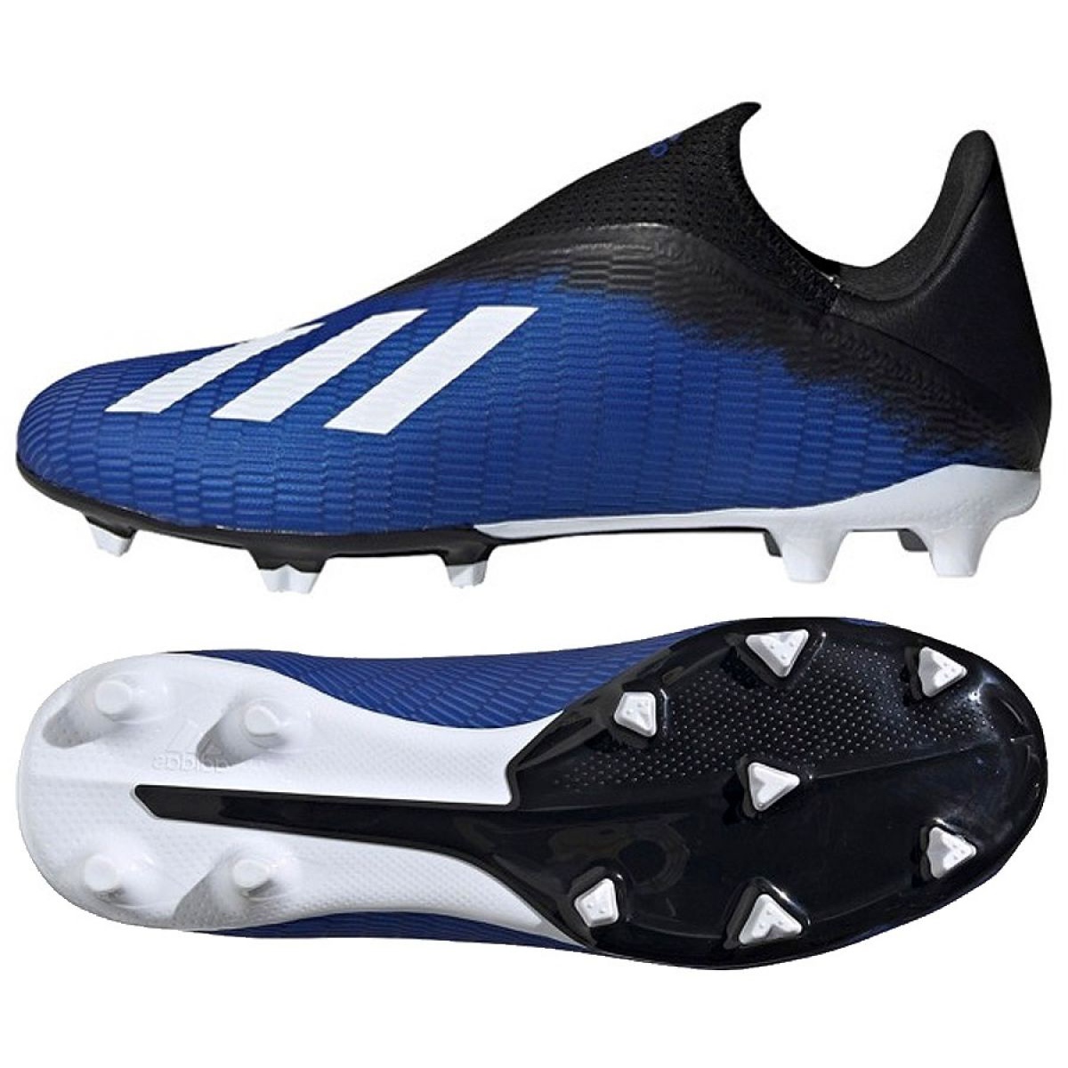 Buty piłkarskie adidas X 19.3 Ll Fg M EG7178 niebieskie niebieskie