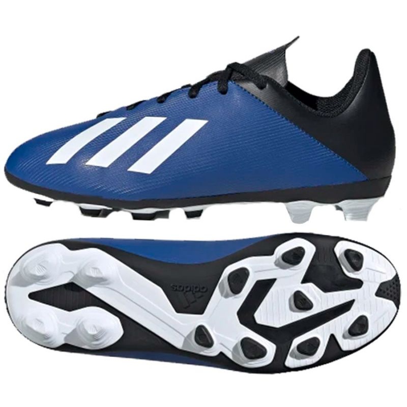 Buty piłkarskie adidas X 19.4 FxG Jr EF1615 niebieskie niebieskie