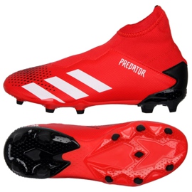 Buty piłkarskie adidas Predator 20.3 Ll Fg Jr EF1907 czerwone czerwone