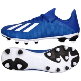 Buty piłkarskie adidas X 19.3 Mg M EG1493 niebieskie niebieskie