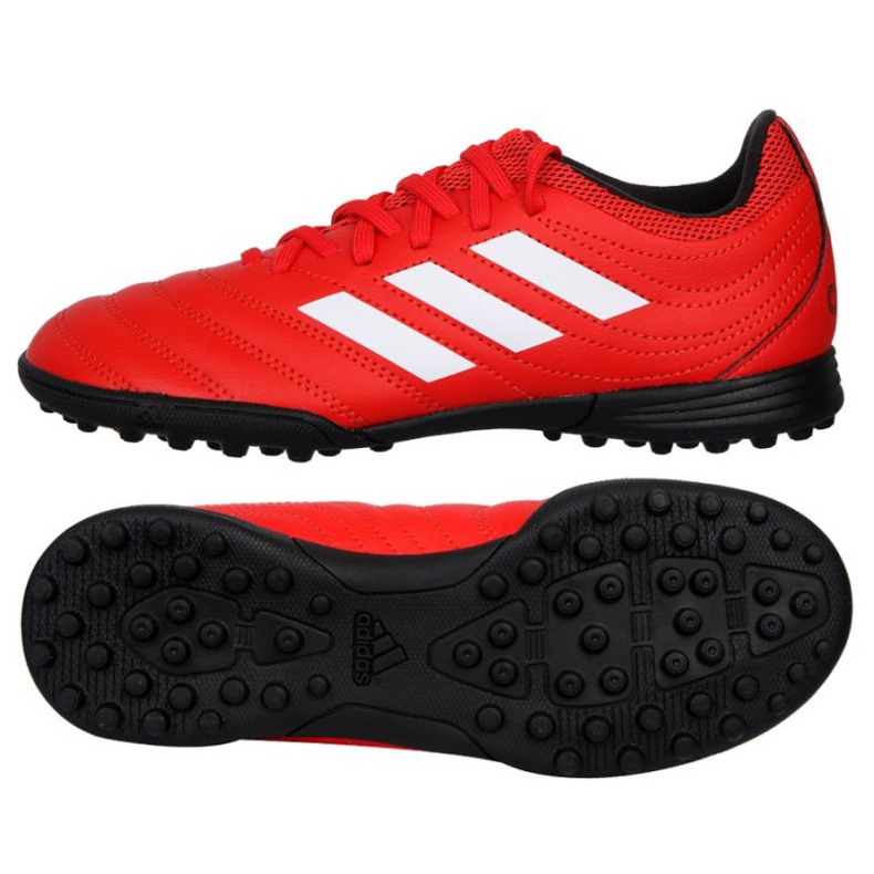 Buty piłkarskie adidas Copa 20.3 Tf Jr F1922 czerwone pomarańcze i czerwienie