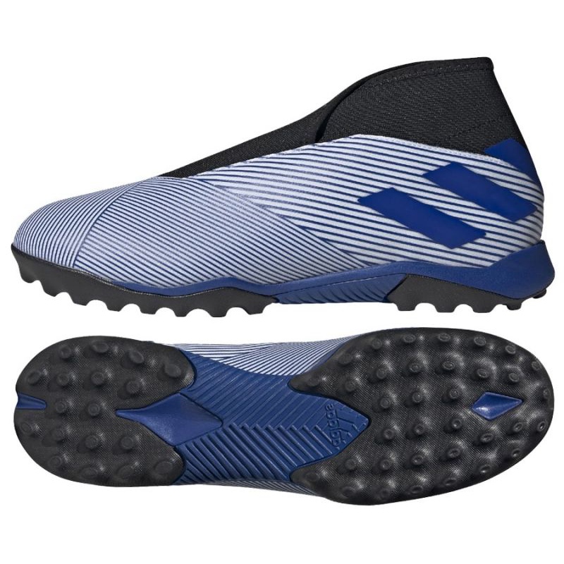 Buty piłkarskie adidas Nemeziz 19.3 Ll Tf M EG7252 białe niebieskie