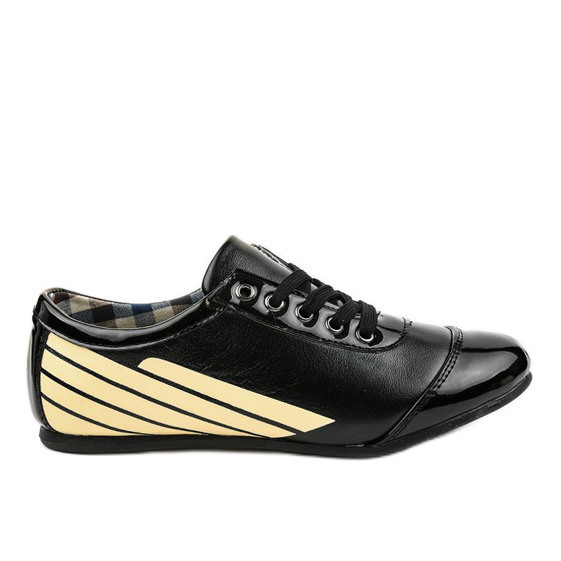 Czarne jazzówki półbuty klasyczne 028-1