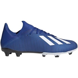 Buty piłkarskie adidas X 19.3 Fg M EG7130 niebieskie niebieskie