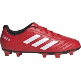 Buty piłkarskie adidas Copa 20.4 Fg Jr EF1919 czerwone pomarańcze i czerwienie