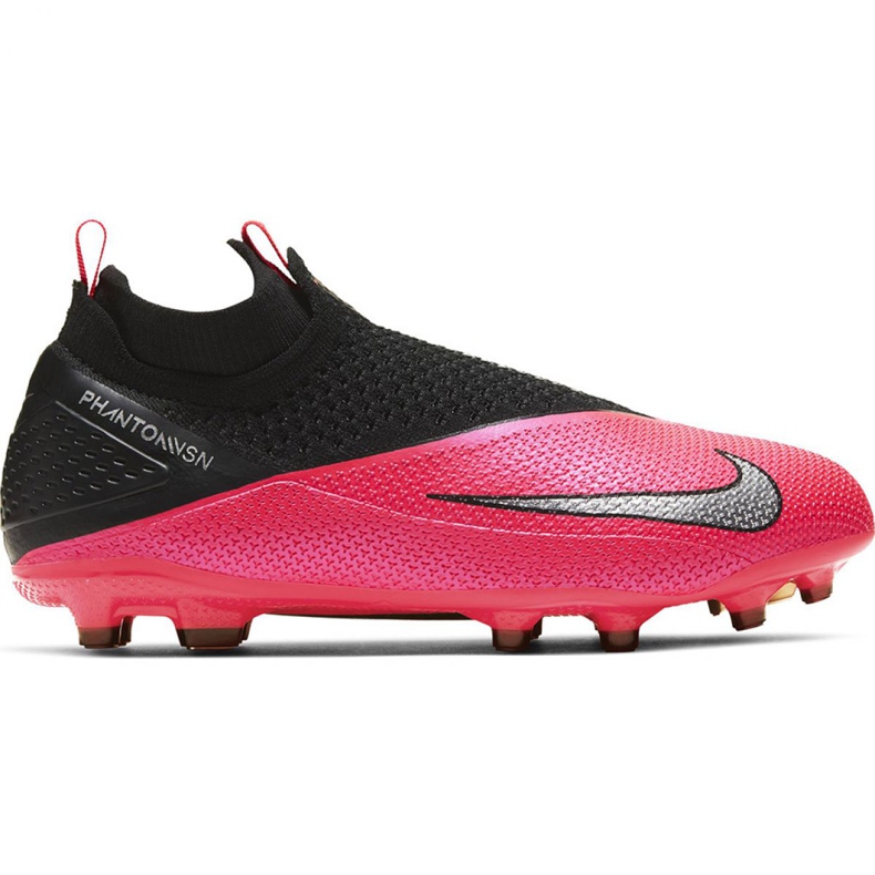 Buty piłkarskie Nike Phantom Vsn 2 Elite Df FG/MG Jr CD4062-606 różowe czerwony-różowy, czarny