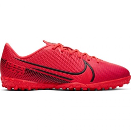 Buty piłkarskie Nike Mercurial Vapor 13 Academy Tf Jr AT8145-606 czerwone pomarańcze i czerwienie