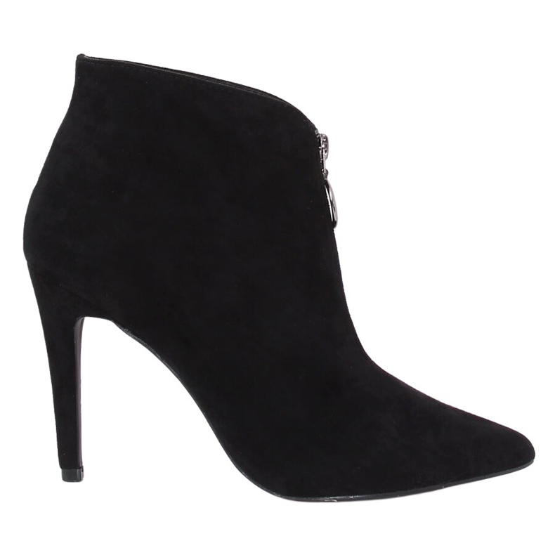 Botki na szpilce czarne A3-029 Black