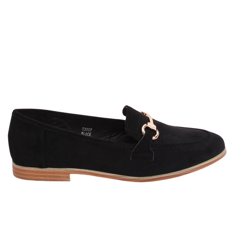 Mokasyny damskie czarne T355P Black