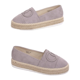 Espadryle damskie szare T341P Grey
