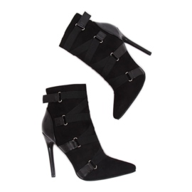 Botki na szpilce czarne BKKX1150 Black Ii Gatunek