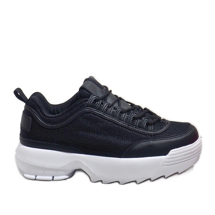 Czarne modne obuwie sportowe DSC82-1