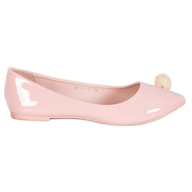 Goodin Pudrowe Balerinki różowe