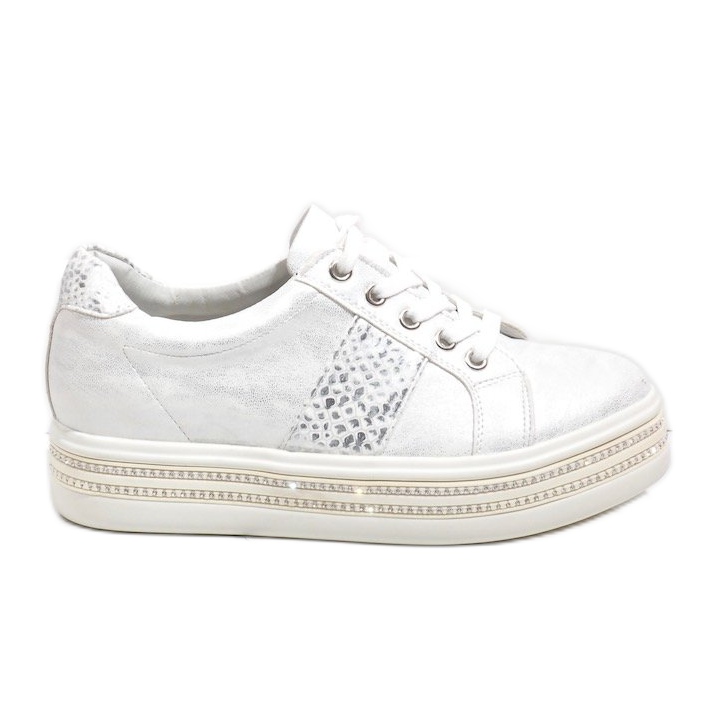 Białe obuwie sportowe sneakersy HQ996