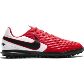 Buty piłkarskie Nike Tiempo Legend 8 Club Tf Jr AT5883-606 czerwone czerwone