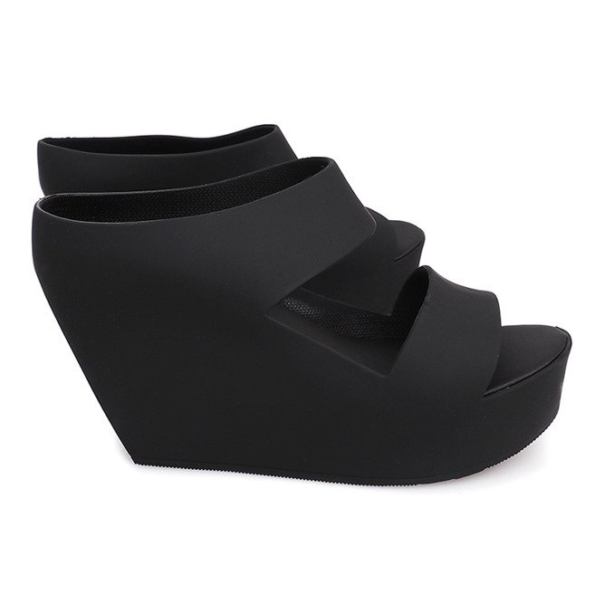 Meliski Na Koturnie Odkryte AE830 Czarny czarne