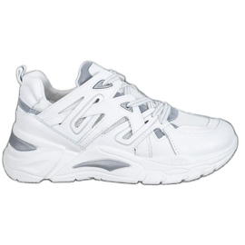 Small Swan Pohodlné Sneakersy Z Eko Kůže szare