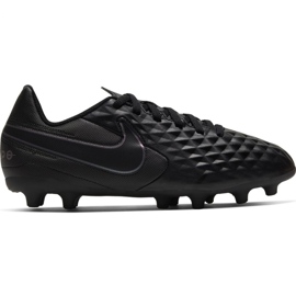 Buty piłkarskie Nike Tiempo Legend 8 Club FG/MG Jr AT5881-010 czarne czarne